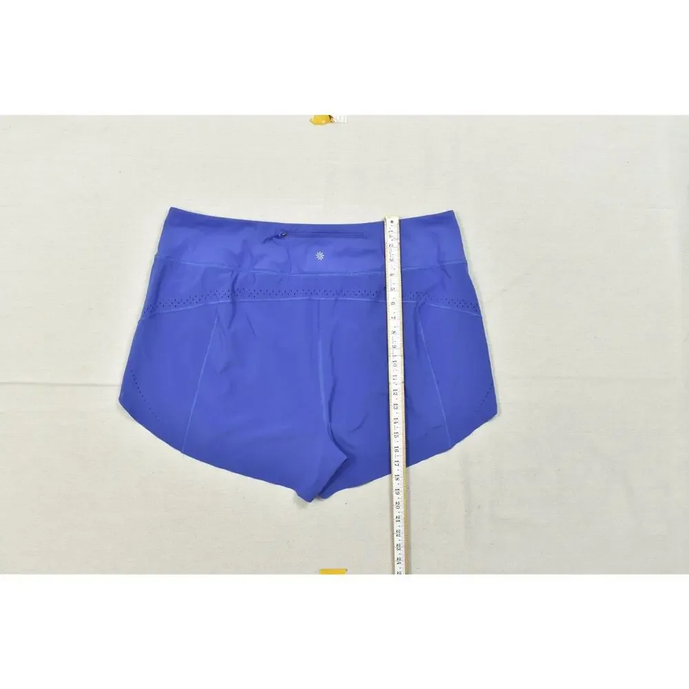 Athleta Women's Allyson Felix Mesh Racer Run Short 2.0 Blue Purple 2X Plus